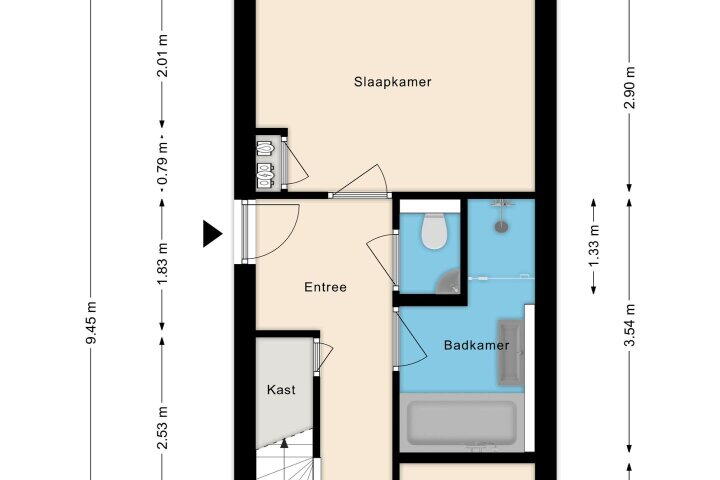 Plattegrond – Rustenburgerstraat 108 C, Amsterdam