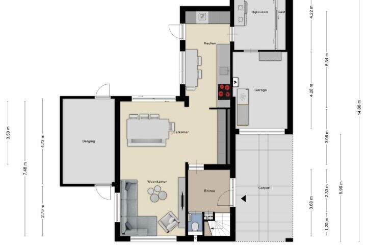 Plattegrond – Ruusbroeclaan 10, Roosendaal