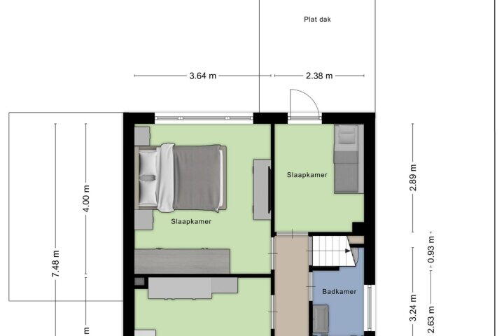Plattegrond – Ruusbroeclaan 10, Roosendaal