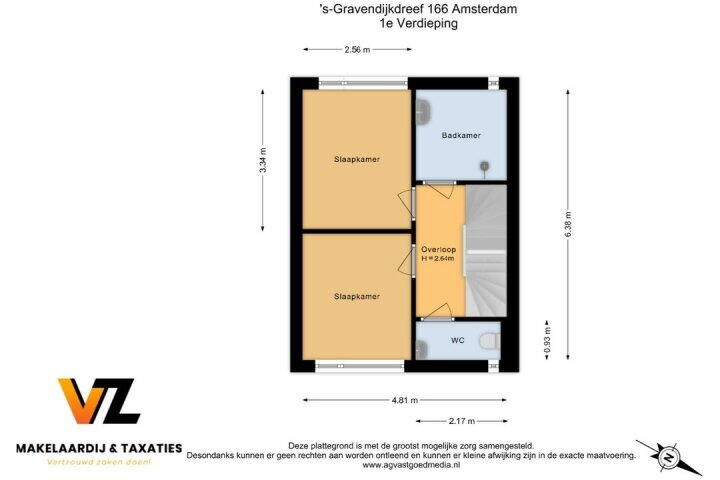 Plattegrond – 's-Gravendijkdreef 166, Amsterdam