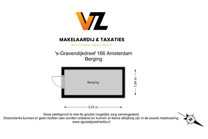 Plattegrond – 's-Gravendijkdreef 166, Amsterdam