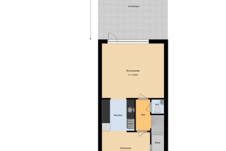 Plattegrond – 's-Gravendijkdreef 166, Amsterdam