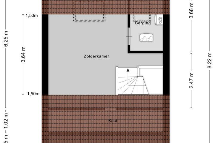 Plattegrond – Salernolaan 16, Maastricht