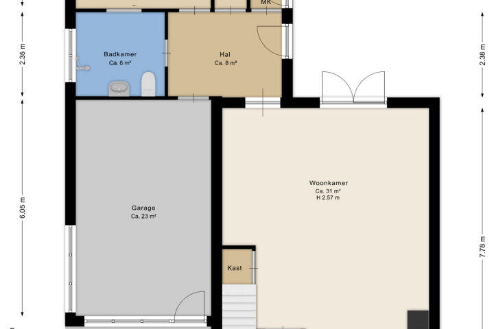 Plattegrond – Salland 144, Assen
