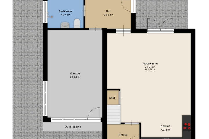Plattegrond – Salland 144, Assen