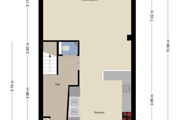 Plattegrond – Salland 68, Lelystad