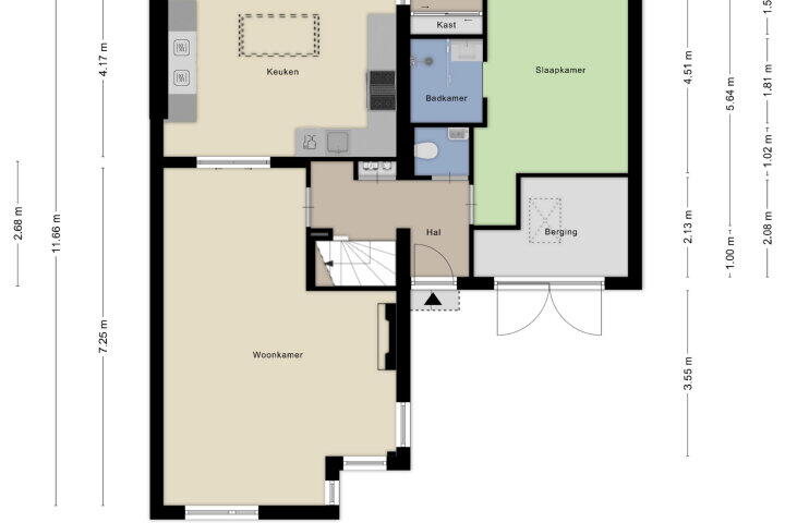 Plattegrond – Saltshof 1319, Wijchen