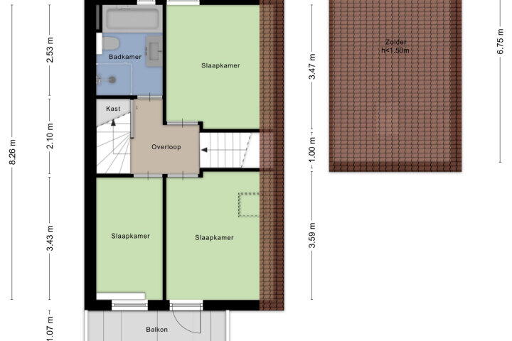 Plattegrond – Saltshof 1319, Wijchen