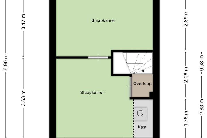 Plattegrond – Saltshof 2041, Wijchen
