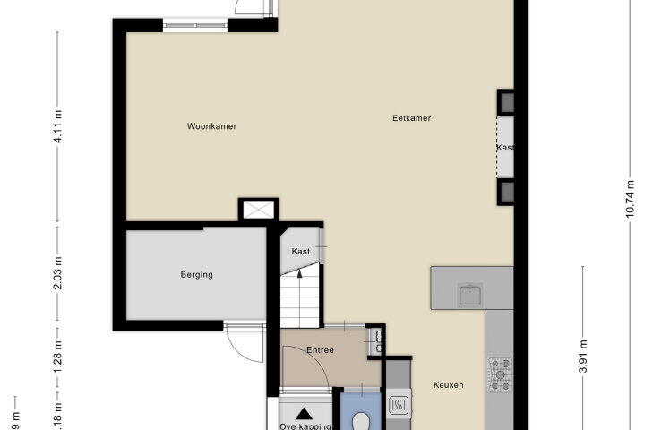 Plattegrond – Saltshof 2409, Wijchen