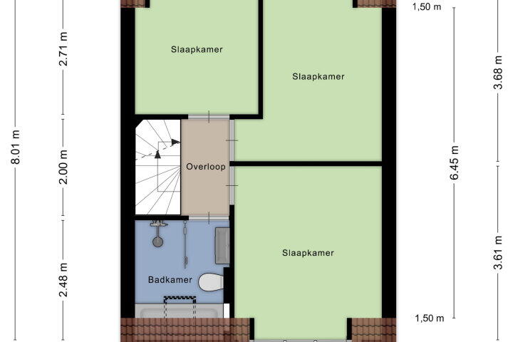 Plattegrond – Saltshof 2409, Wijchen