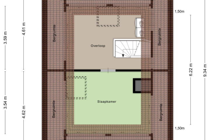 Plattegrond – Saltshof 3003, Wijchen