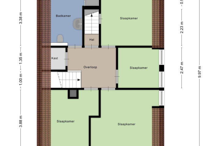 Plattegrond – Saltshof 3214, Wijchen