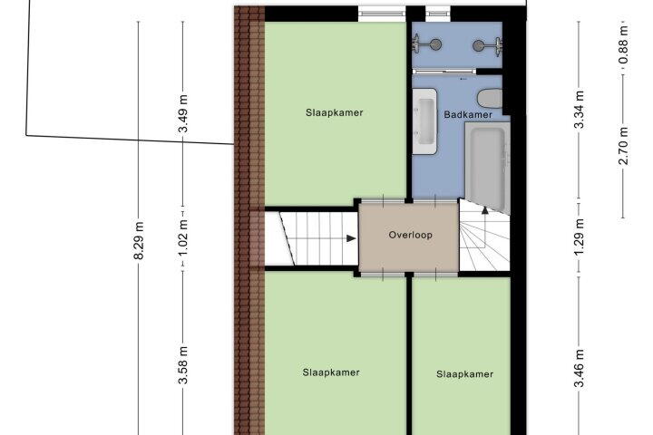 Plattegrond – Saltshof 3252, Wijchen