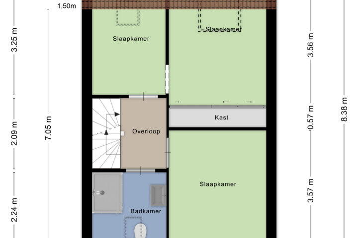 Plattegrond – Saltshof 3305, Wijchen