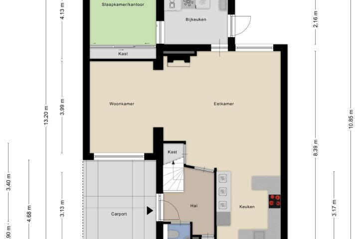 Plattegrond – Saltshof 3353, Wijchen