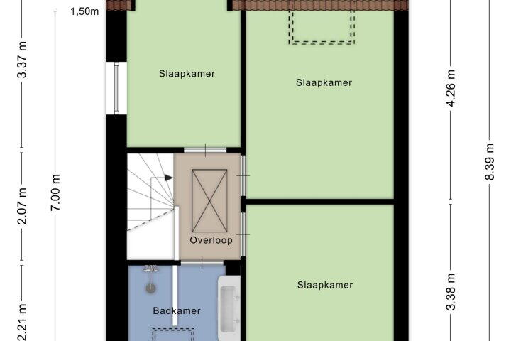 Plattegrond – Saltshof 3353, Wijchen