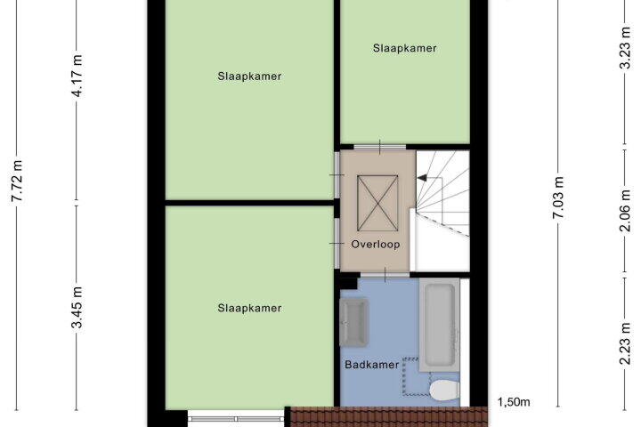 Plattegrond – Saltshof 3355, Wijchen