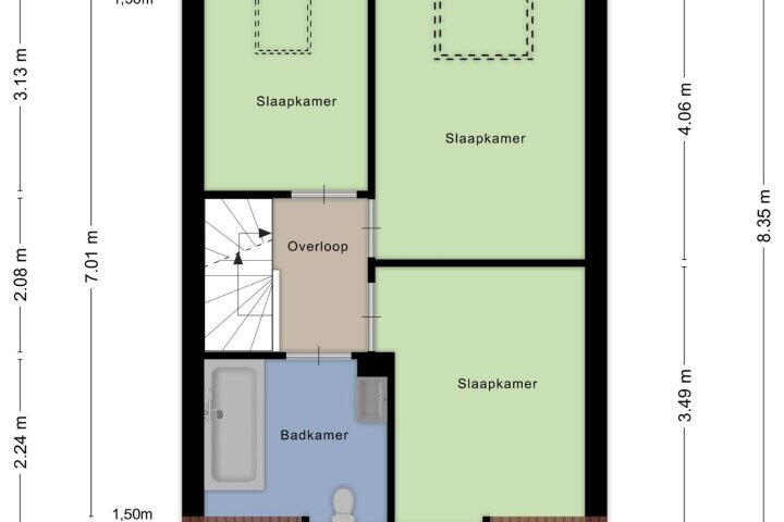 Plattegrond – Saltshof 3531, Wijchen