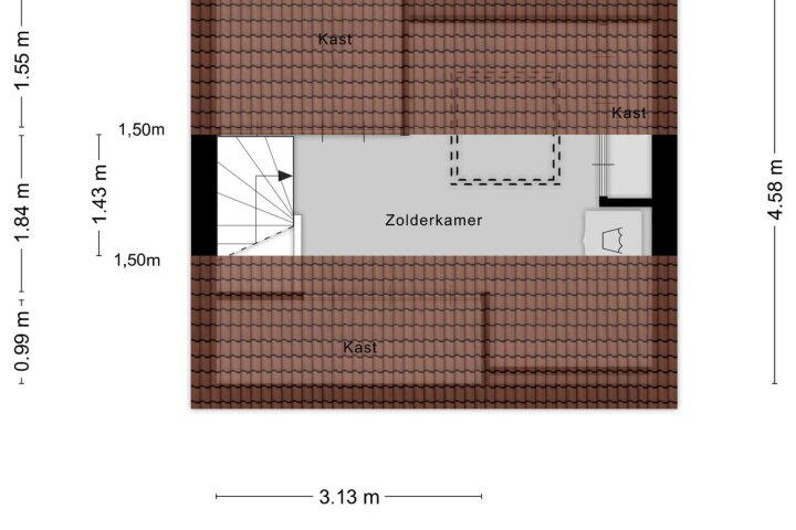 Plattegrond – Saltshof 3531, Wijchen