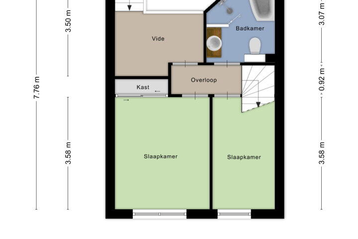 Plattegrond – Saltshof 3604, Wijchen