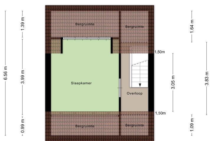 Plattegrond – Saltshof 3604, Wijchen