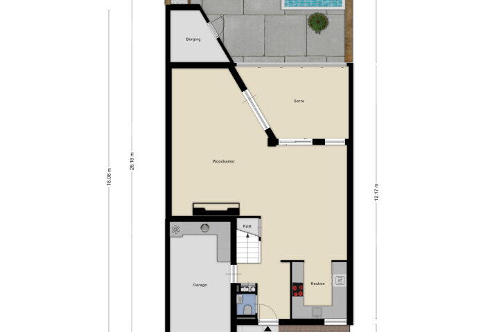 Plattegrond – Saltshof 3609, Wijchen