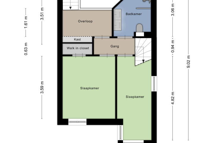 Plattegrond – Saltshof 3610, Wijchen