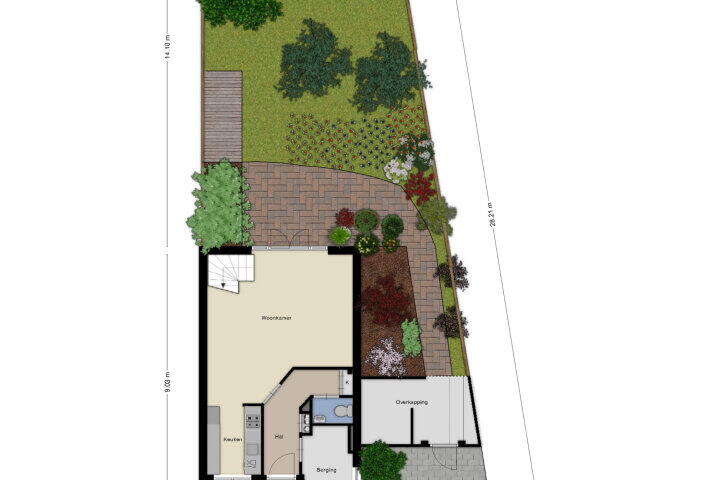 Plattegrond – Saltshof 3628, Wijchen