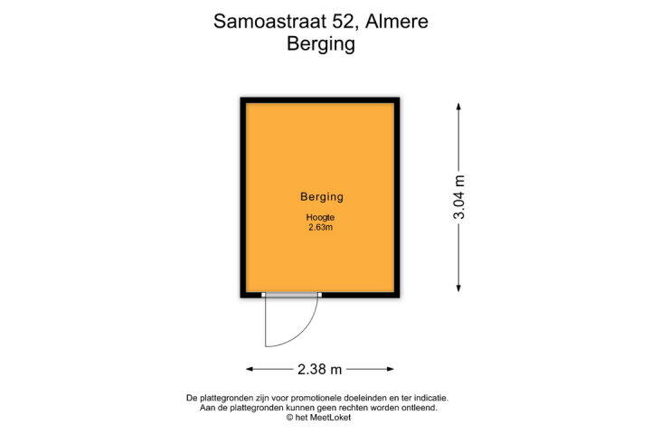 Plattegrond – Samoastraat 52, Almere