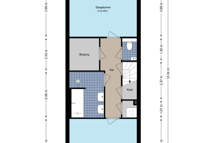 Plattegrond – Sarphatipark 51 H, Amsterdam