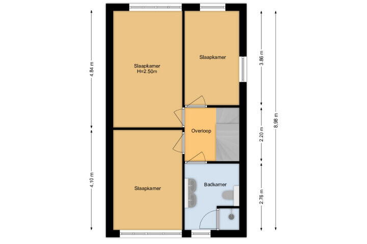 Plattegrond – Sartrezijde 42, Zoetermeer