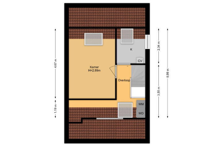 Plattegrond – Sartrezijde 42, Zoetermeer
