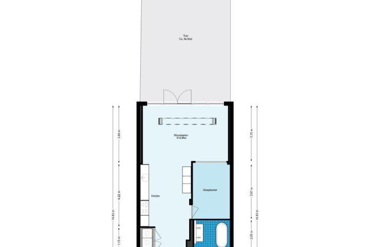 Plattegrond – Sassenheimstraat 66 H, Amsterdam