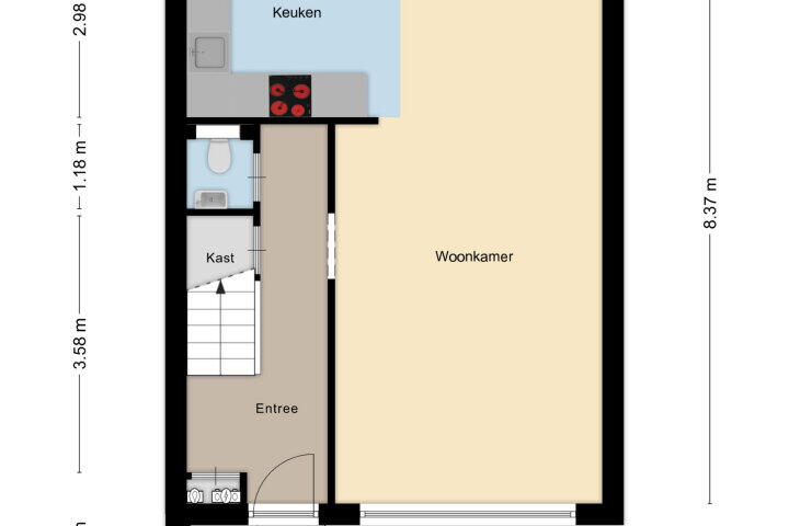 Plattegrond – Saturnushof 57, Maastricht