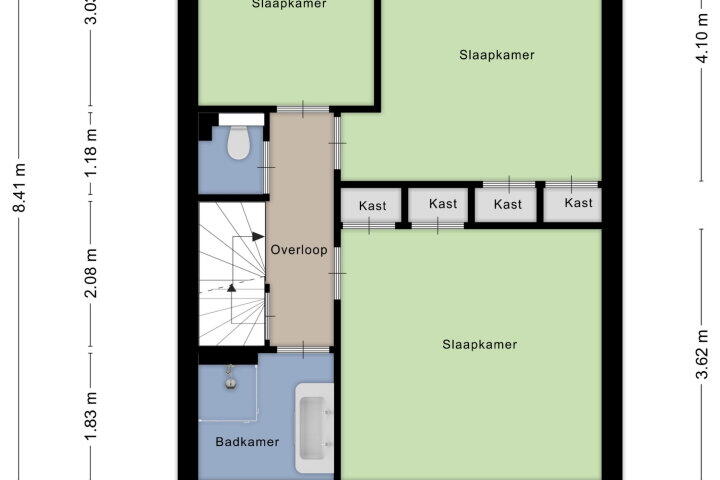 Plattegrond – Saturnushof 57, Maastricht