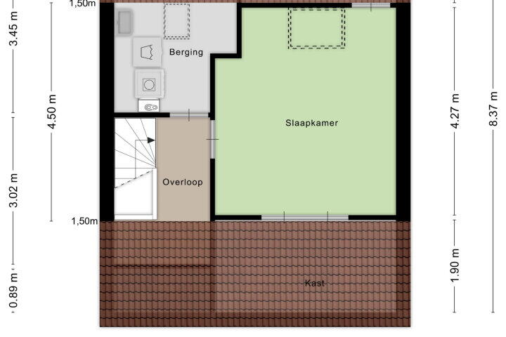 Plattegrond – Saturnushof 57, Maastricht