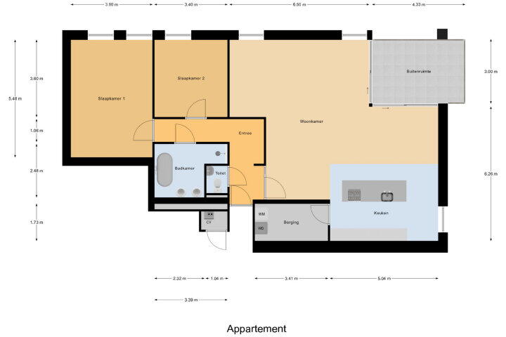 Plattegrond – Savelsbosch 83 C 02, Maastricht
