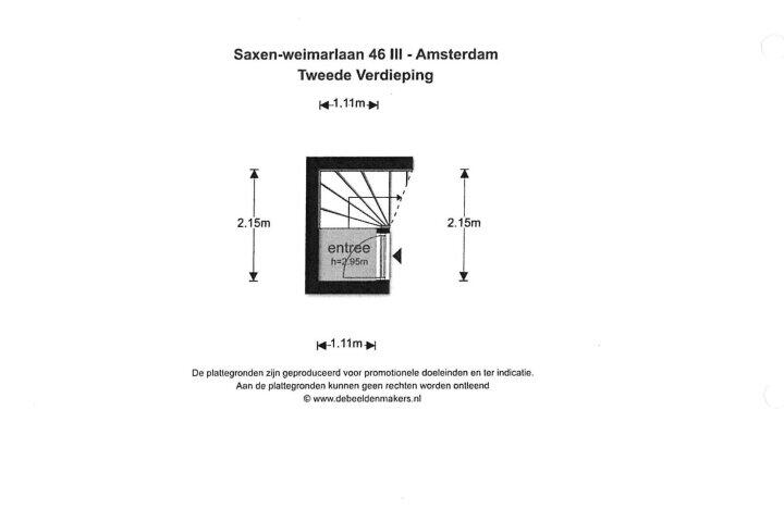 Plattegrond – Saxen-Weimarlaan - 463, Amsterdam