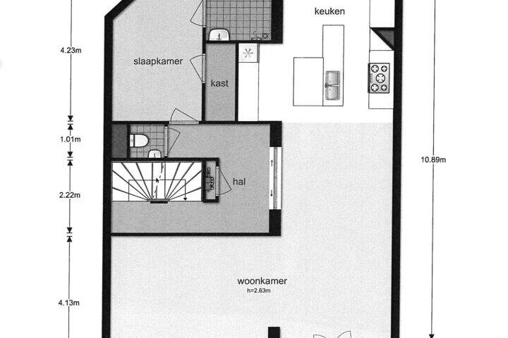 Plattegrond – Saxen-Weimarlaan - 463, Amsterdam