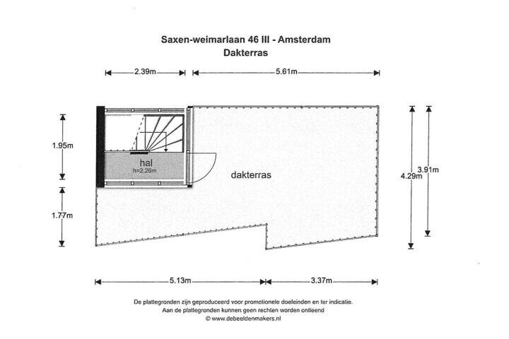 Plattegrond – Saxen-Weimarlaan - 463, Amsterdam