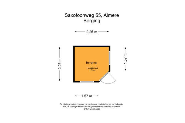Plattegrond – Saxofoonweg 55, Almere