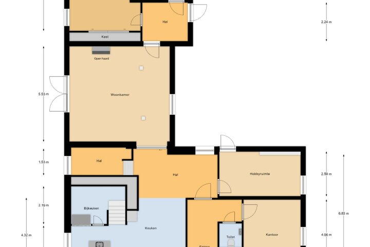 Plattegrond – Schaijksestraat 13, Reek