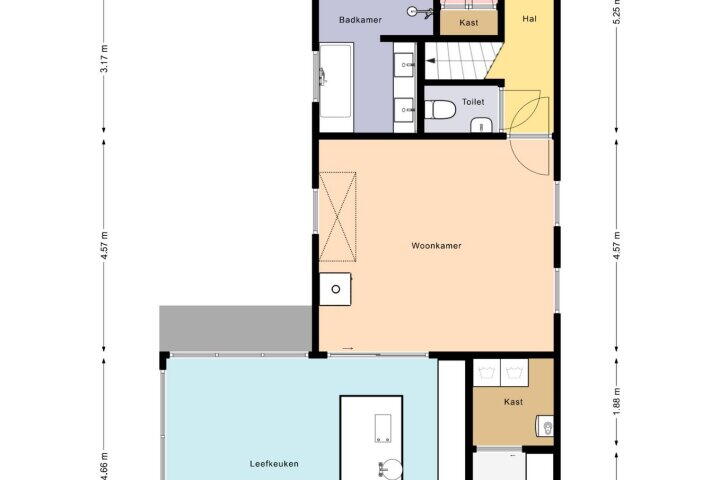 Plattegrond – Scheen 77, Joure