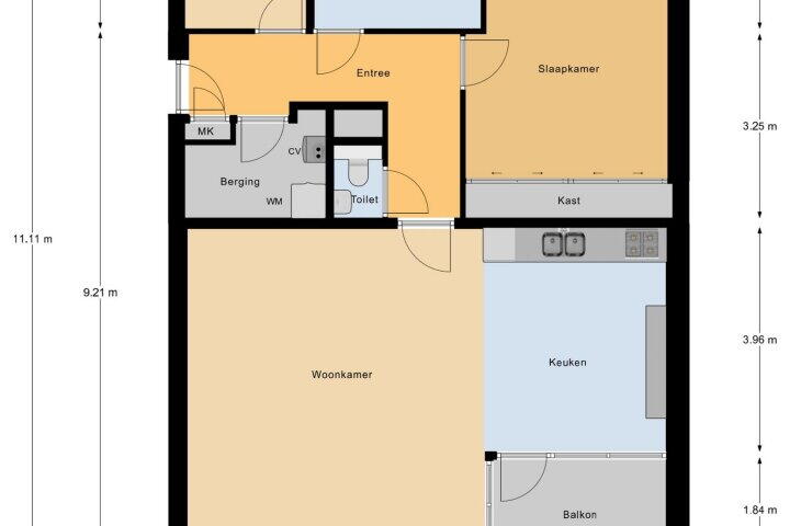 Plattegrond – Scheldestraat 108, Vlissingen