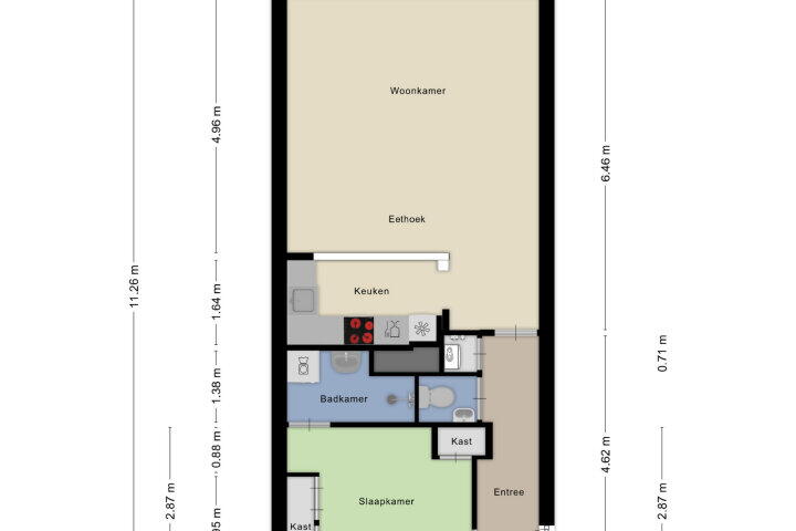 Plattegrond – Schelfhorst 11 A, Alphen aan den Rijn