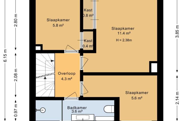 Plattegrond – Schepenlaan 7, Roden