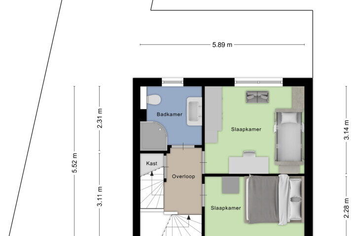 Plattegrond – Scheuterstraat 30, Rheden