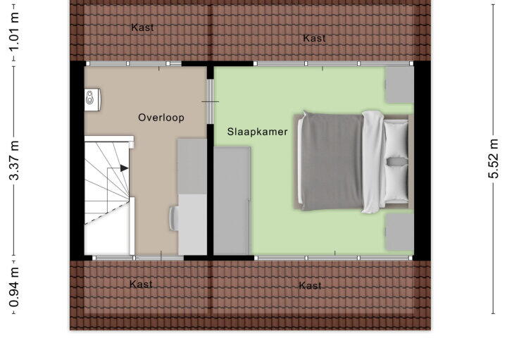 Plattegrond – Scheuterstraat 30, Rheden