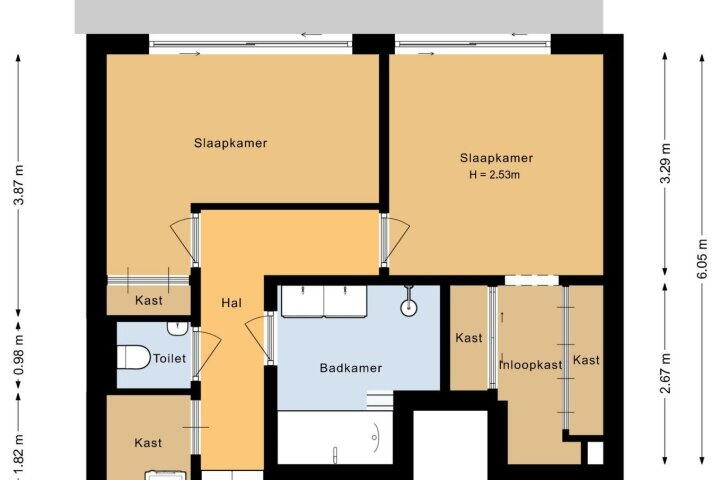 Plattegrond – Schiekade 628 B, Rotterdam